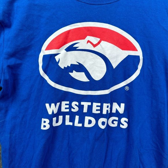 Western Bulldogs AFL Shirt Boy 14 Blue Sports Football Footy Tee Tshirt Printed - Picture 2 of 11